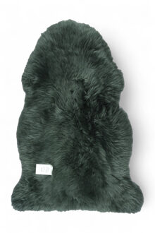 Echte tijmgroene schapenvacht, zijdezacht, natuurlijk, zacht, pluizig, echt wollen tapijt