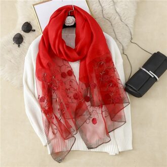 Echte Zijde En Wol Vrouwen Sjaal Bloemen Borduurwerk Dame Hoofdband Sjaals Pashmina Sjaal Wraps Bandana Hijab Big Size Strand 2