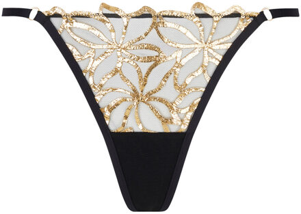 Eclats d' Or Mini String/ Tanga zwart/goud ACJ0929 - 40