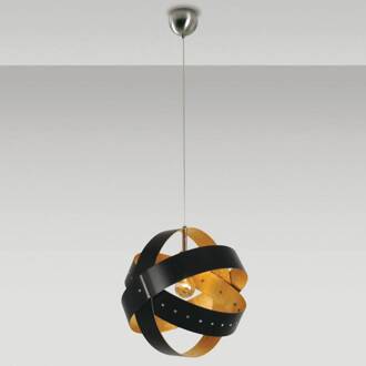 Ecliptika - hanglamp met bladgoud zwart, goud