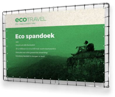 Eco banner bedrukken - duurzaam spandoek bestellen met jouw eigen ontwerp drukken