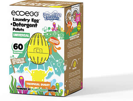 eco egg SpongeBob Universal Wasbal 60 wasbeurten - Tropical Burst