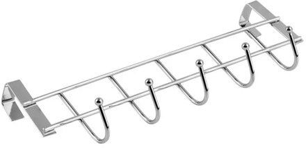 Eco-Friendly Silver Metal Over Door Home Bathroom Kitchen Coat Hook Hanger Towel Hanger Robe Hook Wall Mounted Hooks & Rails