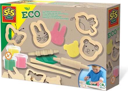 Eco klei met houten tools Multikleur