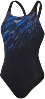 ECO+ Hyper Boom Placement Muscleback Badpak Dames zwart - blauw - wit - 44