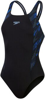 ECO+ Hyper Boom Splice Muscleback Badpak Dames zwart - blauw - 38