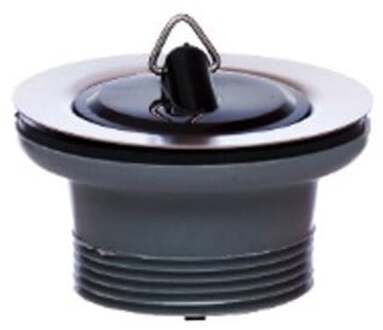 ECO-SAVE Kunststof aftapkraan, grijs, 1 1/2"ET x 70 mm, ventielbeker met ventielplug 45,5 mm - 98835149