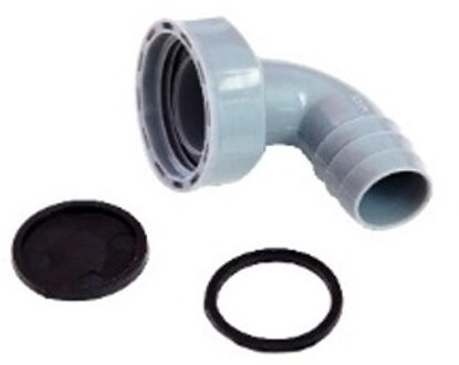 ECO-SAVE kunststof apparaataansluiting 90°, grijs, 1"IT x 3/4" mondstuk - 98837909