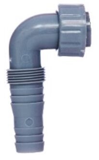 ECO-SAVE kunststof apparaataansluiting 90°, grijs, 1"IT x 3/4"-mondstuk, voor inbouw wasapparaatsifon - 98839329