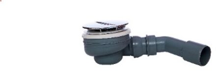 ECO-SAVE kunststof douche- en badafvoer voor 90 mm, grijs, 1 1/2" x 40/50 mm, met chromen afdekking 110 mm - 98811219