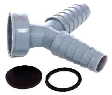 ECO-SAVE kunststof dubbele apparaataansluiting, grijs, 1"IT x 3/4" mondstuk - 988379249