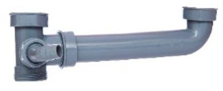 ECO-SAVE kunststof dubbele spoelbakafvoeraansluiting, grijs, 1 1/2" x 40 mm, met 3/4" apparaataansluiting - 98837049