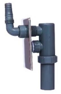 ECO-SAVE kunststof inbouw wassifon grijs, DN40 mm, RVS afdekking, met 3/4" apparaataansluiting - 98839319