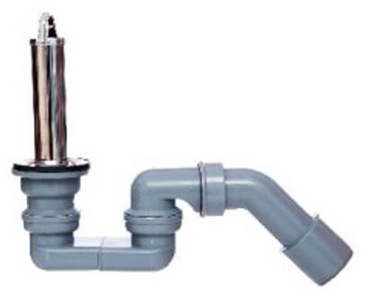 ECO-SAVE kunststof standpijpventiel, grijs, 1 1/2", met sifon - 98809149