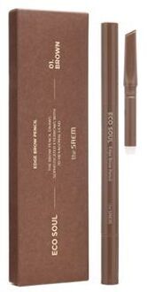 Eco Soul Edge Brow Pencil Set - 3 Colors #01 Brown