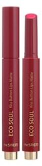 Eco Soul Kiss Button Lips Matte - 5 Colors #01 Neon Coral