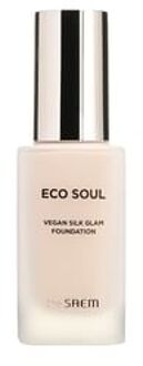 Eco Soul Vegan Silk Glam Foundation - 3 Colors #21 Light Beige