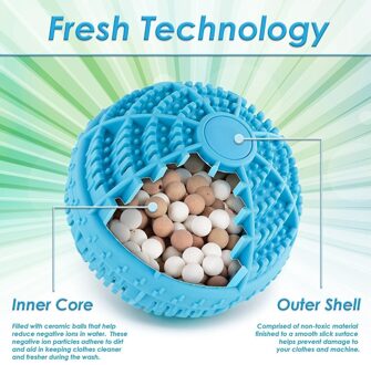 Eco Vriendelijke Magic Wassen Ball Herbruikbare Niet-giftig Wasmiddel-Gratis Wasserette Bal Kleur Willekeurige groen