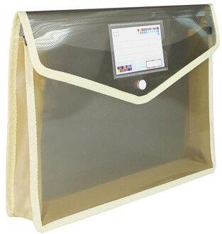 Eco-vriendelijke Plastic Bestand Mappen Uitbreidbaar Envelop Map Met Drukknoop Sluiting Duurzaam Waterdicht Voor Office Home abrikoos