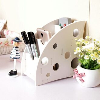 Eco-vriendelijke Plastic Hout TV Airconditioner Afstandsbediening Houder Home Office Diversen Storage Case Desk Organizer Box 1