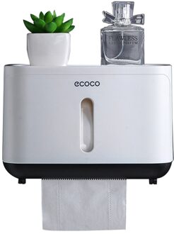 Ecoco Papieren Handdoek Dispenser Doos Wandmontage Toiletrolhouder Badkamer Opslag Accessoires Papieren Handdoek Houder Voor Badkamer zwart M