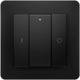 EcoDim Draadloze Zigbee schakelaar van EcoDim - Geschikt voor 1 groep - Zwarte kleur