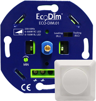 EcoDim LED dimmer 0-300 Watt Fase aan- en afsnijding