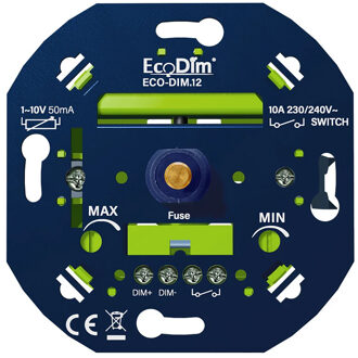 EcoDim LED Dimmer - ECO-DIM.12 - Inbouw - Enkel Knop - 1-10V (50mA)