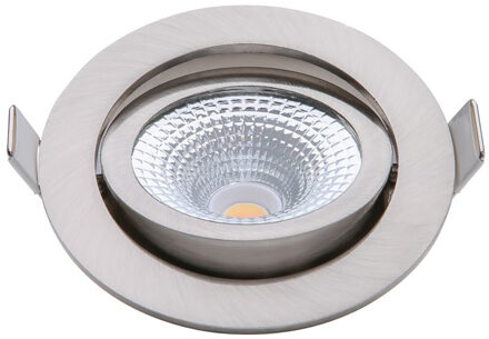 EcoDim LED Spot - Inbouwspot - ED-10024 - 5W - Waterdicht IP54 - Dimbaar - Dim to Warm - Warm Wit 2000K-3000K - Zilverkleurig