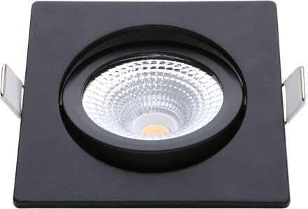 EcoDim LED Spot - Inbouwspot - ED-10026 - 5W - Waterdicht IP54 - Dimbaar - Dim to Warm - Warm Wit 2000K-3000K - Mat Zwart