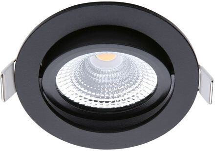 EcoDim LED Spot - Inbouwspot - ED-10029 - 5W - Waterdicht IP54 - Dimbaar - Warm Wit 2700K - Mat Zwart - Aluminium