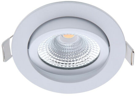 EcoDim LED Spot - Inbouwspot - ED-10070 - 5W - Waterdicht IP54 - Dimbaar - Natuurlijk Wit 4000K - Mat Wit - Aluminium