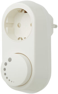 EcoDim LED Stekkerdimmer - Smart WiFi - ECO-DIM.06 - Fase Afsnijding RC - ZigBee - Opbouw - Enkel Knop - 0-100W - Wit