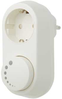 EcoDim LED Stekkerdimmer - Smart WiFi - ECO-DIM.06 - Fase Afsnijding RC - ZigBee - Opbouw - Enkel Knop - 0-100W - Wit