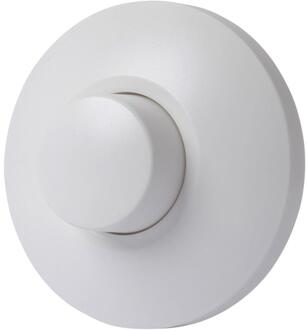 EcoDim LED Vloerdimmer - ECO-DIM.09 - Fase Afsnijding RC - Enkel Knop - 0-50W - Rond - Mat Wit