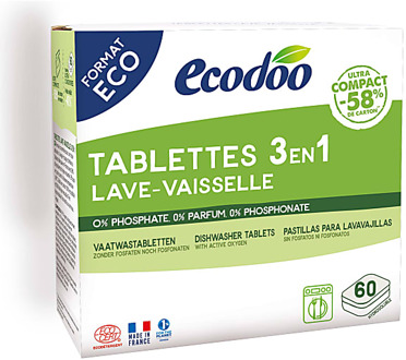 Ecodoo 3 in 1 XL Vaatwastabletten 60stuks