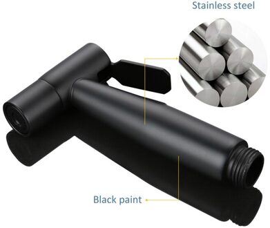 Ecofresh Bidets Zwart Badkamer Bidet Wc Kraan Bidet Koud Water Hygiënische Douche Moslim Douche Enkel Gat Draagbare Spuit single sprayer