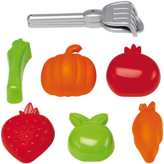 Écoiffier zandvormen groentetuin, 4 stuks