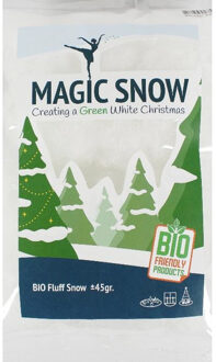 Ecologische kunstsneeuw - 2x - nepsneeuw - wit - klein zakje van 45 gram - deco sneeuw