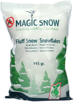 Ecologische kunstsneeuw - nepsneeuw - wit - klein zakje van 45 gram - deco sneeuw
