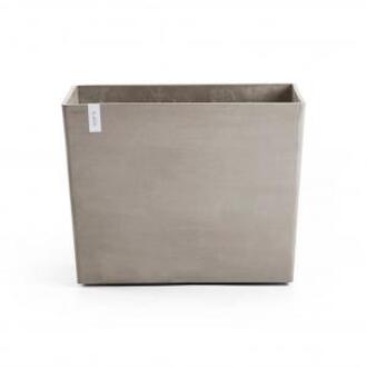 ECOPOTS Paris Bloempot Met Wielen B 85 x D 40 cm - Taupe Bruin