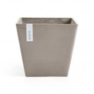 ECOPOTS Rotterdam kunststof bloempot Taupe - Ø 27,7 cm