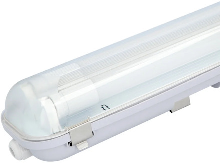 Ecoseries - LED TL armatuur 120cm dubbel IP65 - 4000K - 36W 5760lm (160lm/W) - Flikkervrij koppelbaar - T8 G13 fitting - Incl. 2x LED TL buis