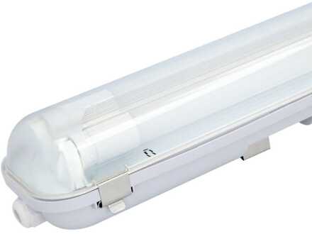 Ecoseries - LED TL armatuur 150cm dubbel IP65 - 4000K - 48W 8400 lumen (175lm/W) - Flikkervrij koppelbaar - T8 G13 fitting - Incl. 2x LED TL buis Wit
