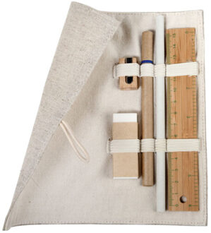 Ecoset katoenen briefpapier set - maat One size Beige