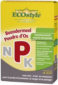 Ecostyle Beendermeel - 1,6 kg - fosfaatmeststof voor sier-,fruit- en moestuin - voor ca. 32 m2