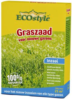 Ecostyle Graszaad-Inzaai - 500 g - voor het inzaaien van een nieuw gazon - voor 25 m2