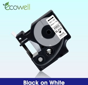 Ecowell Compatibel Dymo D1 45803 Label Tapes Zwart Op Wit 19Mm * 7M Repalce Voor Dymo Label Manager 360D 500TS 300 Label Maker