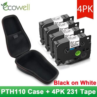 Ecowell Waterdichte Beschermende Tas Voor Brother 231 PTH110 PT-H110 Label Maker Eva Hard Case Portable Travel Carry Doos Case - 4roze 231