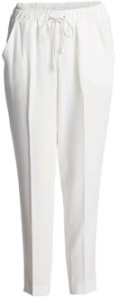 Ecru crêpe broek van Conquista